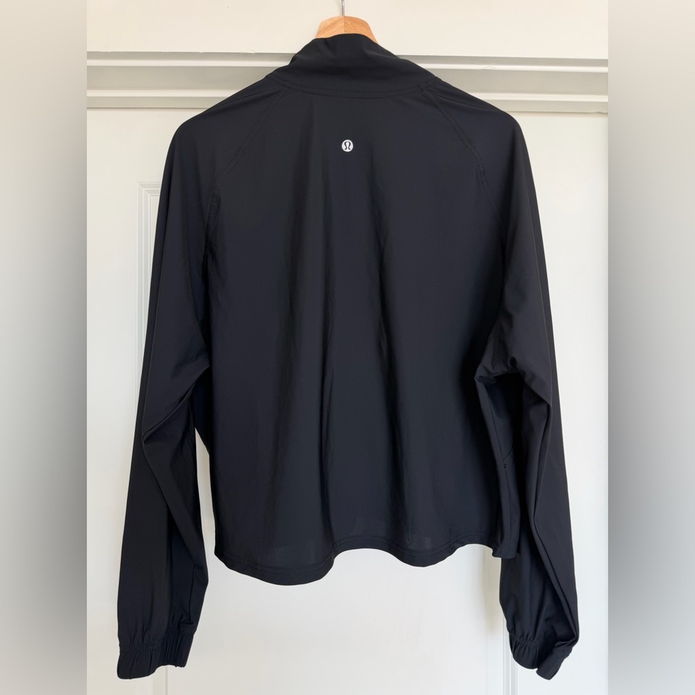 Lululemon Womens Activewear Lightweight Full-Zip Jacket Black Relaxed Fit Size 8 - Picture 3 of 7